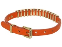 Michael Kors Jet Set Single Wrap Leather Charm Bracelet, Tangerine Gold Michael Kors Jet Set Single Wrap Leather Charm Bracelet, Tangerine Gold