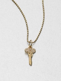 Mini pavé diamonds add sparkle to this radiant 14k gold design on a ball chain. Diamonds, .05 tcw14k goldLength, about 16Pendant size, about .5Lobster clasp closureMade in Italy and imported Mini pavé diamonds add sparkle to this radiant 14k gold design on a ball chain. Diamonds, .05 tcw14k goldLength, about 16Pendant size, about .5Lobster clasp closureMade in Italy and imported