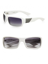 Rectangular-shaped frames exude effortless style, crafted in lightweight plastic. Available in white frames with gray gradient lenses.Plastic100% UV ProtectionImported Rectangular-shaped frames exude effortless style, crafted in lightweight plastic. Available in white frames with gray gradient lenses.Plastic100% UV ProtectionImported