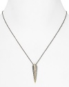 Always a step ahead, Elizabeth and James' sterling silver and yellow gold pendant necklace is a modern showpiece. Slip it on for edgy, on-trend allure.