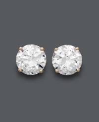 A must-have for every girl's collection -- a simple pair of stud earrings that sparkle in the light. Arabella's luminous design highlights round-cut Swarovski zirconias (6-5/8 ct. t.w.) set in 14k gold. Approximate diameter: 8 mm. A must-have for every girl's collection -- a simple pair of stud earrings that sparkle in the light. Arabella's luminous design highlights round-cut Swarovski zirconias (6-5/8 ct. t.w.) set in 14k gold. Approximate diameter: 8 mm.
