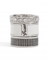 GUESS White Three-Piece Python-Embossed Ring S, WHITE (7)