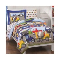 Trucks Tractors Cars Boys Blue and Red 5 Piece Twin Comforter Set Trucks Tractors Cars Boys Blue and Red 5 Piece Twin Comforter Set