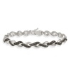 Sterling Silver Black Diamond Accent Infinity Link Bracelet