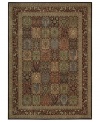 An artful presence with timeless Persian influence. This exquisitely ornate area rug is abound in beautiful array of earthy tones, made from Nourison's own Opulon™ yarns for a densely woven pile with long-lasting color retention and durability.