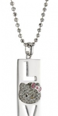 Hello Kitty Sterling-Silver Dangle Pendant Necklace Hello Kitty Sterling-Silver Dangle Pendant Necklace