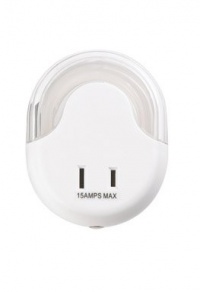 Leviton OUTLT-AMB Outlet Saver, Automatic On/Off Night Light, Amber LED with 15 Amp Outlet, White Leviton OUTLT-AMB Outlet Saver, Automatic On/Off Night Light, Amber LED with 15 Amp Outlet, White