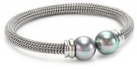 Majorica 12mm Pearls on Stainless Steel Bangle Bracelet Majorica 12mm Pearls on Stainless Steel Bangle Bracelet