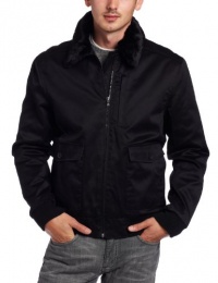 Kenneth Cole Men's Faux Fur Collar Waister Jacket Kenneth Cole Men's Faux Fur Collar Waister Jacket
