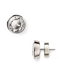 A step above basic, Michael Kors' silver stud earrings add an elegant injection of sparkle. Wear the simple pair to round out a relaxed look. A step above basic, Michael Kors' silver stud earrings add an elegant injection of sparkle. Wear the simple pair to round out a relaxed look.
