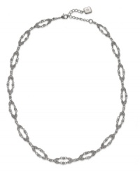Pave your own brand of fashion with this shimmering station necklace from Lauren Ralph Lauren. The diamond-linked design shines with crystal accents. Crafted in rhodium-plated brass. Approximate length: 18 inches + 2-inch extender. Pave your own brand of fashion with this shimmering station necklace from Lauren Ralph Lauren. The diamond-linked design shines with crystal accents. Crafted in rhodium-plated brass. Approximate length: 18 inches + 2-inch extender.