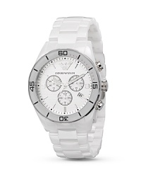 Emporio Armani White Ceramic Watch, 43mm Emporio Armani White Ceramic Watch, 43mm