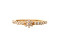 18k Yellow Gold Diamond Flower Ring (1/4cttw, G-H Color, SI1-SI2 Clarity) 18k Yellow Gold Diamond Flower Ring (1/4cttw, G-H Color, SI1-SI2 Clarity)