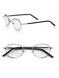 A subtle, vintage-inspired reading accompaniment in a shiny metal and resin finish.Metal/resinAvailable in 1.5, 2.0, 2.5 & 3.0 magnifications100% UV ProtectionImported A subtle, vintage-inspired reading accompaniment in a shiny metal and resin finish.Metal/resinAvailable in 1.5, 2.0, 2.5 & 3.0 magnifications100% UV ProtectionImported