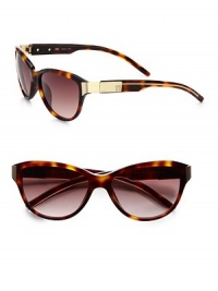 A retro, resin cat's-eye frame is complimented by requisite logo-detailed temples. Available in havana with gradient brown lens or black with smoke lens.Metal logo temples100% UV protectionMade in Italy A retro, resin cat's-eye frame is complimented by requisite logo-detailed temples. Available in havana with gradient brown lens or black with smoke lens.Metal logo temples100% UV protectionMade in Italy