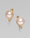 Glistening mabe pearl faceted in 18K gold vermeil makes for a timeless design. Mabe pearl 18k gold vermeil Drop, about ½ Ear wire back Made in Spain 