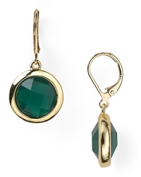 Crafted of gold plate and accented by bold, colored stones, this pair of drop earrings from Carolee will add the label's much adored glamor to every look. Crafted of gold plate and accented by bold, colored stones, this pair of drop earrings from Carolee will add the label's much adored glamor to every look.