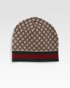 Knit hat in a rich wool with signature diamante pattern and web detail.WoolDry cleanMade in Italy
