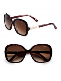 A chic, statement frame in lightweight acetate. Available in brown with brown gradient lens. Metal accented logo temples100% UV protectionMade in Italy A chic, statement frame in lightweight acetate. Available in brown with brown gradient lens. Metal accented logo temples100% UV protectionMade in Italy