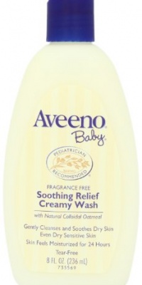 Aveeno Baby Soothing Relief Creamy Wash, Fragrance Free, 8 Ounce (Pack of 2) Aveeno Baby Soothing Relief Creamy Wash, Fragrance Free, 8 Ounce (Pack of 2)