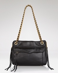 Get in the swing of it with this leather shoulder bag from Rebecca Minkoff. Sling it over a bright summer outfit or clutch it with dark denim for stylish weekends on the go. Get in the swing of it with this leather shoulder bag from Rebecca Minkoff. Sling it over a bright summer outfit or clutch it with dark denim for stylish weekends on the go.