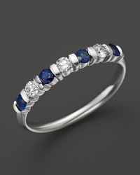 Diamonds and sapphires in a 14K white gold ring. Diamonds and sapphires in a 14K white gold ring.