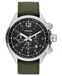Glide through your day with casual confidence. This aeronautical inspired Flight watch by Fossil is an everyday must-own. Glide through your day with casual confidence. This aeronautical inspired Flight watch by Fossil is an everyday must-own.