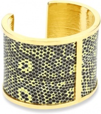KARA by Kara Ross Middle Divide with Chartreuse Ring Lizard Cuff Bracelet- Short KARA by Kara Ross Middle Divide with Chartreuse Ring Lizard Cuff Bracelet- Short