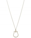 Fossil's understated approach pays off in this charm necklace. Crafted from gold-tone mixed metal, the chain features flower detail and a lobster-claw closure with a vintage-inspired charm at the center. Approximate length: 20 inches + 2-inch extender. Approximate drop: 1-1/3 inches.