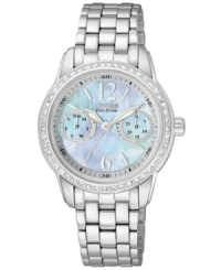 A hypnotizing design from Citizen. With shimmering accents and swirling colors, thie Eco-Drive watch is a true original. A hypnotizing design from Citizen. With shimmering accents and swirling colors, thie Eco-Drive watch is a true original.