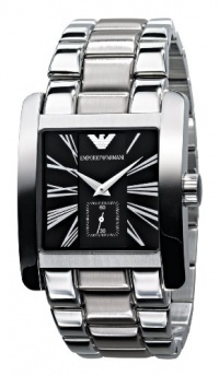 Emporio Armani Quartz, Black Dial with Stainless Steel Bracelet - Men's Watch AR0181 Emporio Armani Quartz, Black Dial with Stainless Steel Bracelet - Men's Watch AR0181