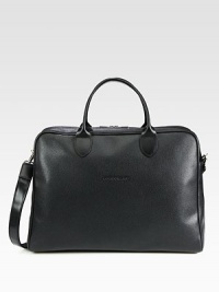 A sophisticated addition to your business attire, expertly crafted with great attention to detail, in lightly pebbled calfskin leather.Zip closureDouble top handlesRemovable shoulder strapExterior, interior pocketsLeather16W x 11H x 6DImported A sophisticated addition to your business attire, expertly crafted with great attention to detail, in lightly pebbled calfskin leather.Zip closureDouble top handlesRemovable shoulder strapExterior, interior pocketsLeather16W x 11H x 6DImported