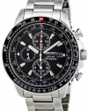 Seiko Men's SSC009 Black Dial Flight Watch