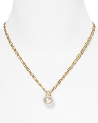Simple and wholly sophisticated. Round out your jewel box with this gold plated necklace from Majorica, accented by a bold pearl drop. Simple and wholly sophisticated. Round out your jewel box with this gold plated necklace from Majorica, accented by a bold pearl drop.