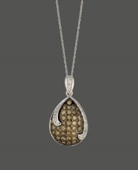 A sweet drop adds stylish sparkle. Le Vian teardrop pendant features round-cut chocolate diamonds (1-1/8 ct. t.w.) and white diamonds (1/6 ct. t.w.) in a polished, 14k white gold setting. Approximate length: 18 inches. Approximate drop: 1-1/5 inches. A sweet drop adds stylish sparkle. Le Vian teardrop pendant features round-cut chocolate diamonds (1-1/8 ct. t.w.) and white diamonds (1/6 ct. t.w.) in a polished, 14k white gold setting. Approximate length: 18 inches. Approximate drop: 1-1/5 inches.