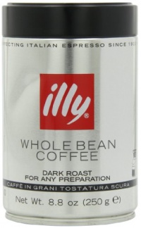 illy Caffe Scuro Whole Bean Coffee (Dark Roast, Black Top), 8.8-Ounce Tins (Pack of 2) illy Caffe Scuro Whole Bean Coffee (Dark Roast, Black Top), 8.8-Ounce Tins (Pack of 2)