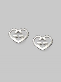 From the Love Britt Collection. Polished sterling silver gleams in a signature interlocking G design.Sterling silver Width, about ½ Length, about ½ Post back Made in Italy From the Love Britt Collection. Polished sterling silver gleams in a signature interlocking G design.Sterling silver Width, about ½ Length, about ½ Post back Made in Italy