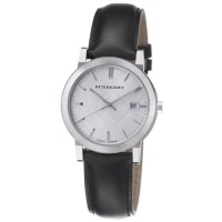 Burberry Men's BU9008 Large Check Black Leather Strap Watch Burberry Men's BU9008 Large Check Black Leather Strap Watch