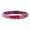 Inox Womens Pink Fushia Design Resin Stainless 316L Steel Bangle