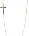 Mizuki 14k Side Cross Diamond Necklace, 16''