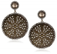 Liz Palacios Piedras Antique Swarovski Crystal and Pearl Circle Earrings Liz Palacios Piedras Antique Swarovski Crystal and Pearl Circle Earrings