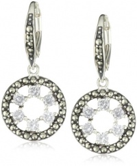 Judith Jack Sterling Silver, Marcasite and Cubic Zirconia Circle Drop Earrings Judith Jack Sterling Silver, Marcasite and Cubic Zirconia Circle Drop Earrings