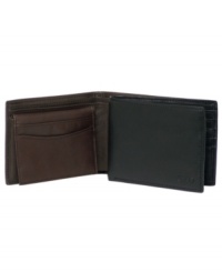 Hold everything you need in style with the spaciously slim design of Lauren by Ralph Lauren's sleek passcase wallet in smooth lambskin leather. Hold everything you need in style with the spaciously slim design of Lauren by Ralph Lauren's sleek passcase wallet in smooth lambskin leather.