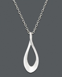 A simple pendant that will leave a lasting impression. This petite necklace by Unwritten boasts a classic open-cut teardrop design that will never go out of style. A timeless gift crafted in smooth sterling silver. Approximate length: 18 inches. Approximate drop: 3/4 inch. A simple pendant that will leave a lasting impression. This petite necklace by Unwritten boasts a classic open-cut teardrop design that will never go out of style. A timeless gift crafted in smooth sterling silver. Approximate length: 18 inches. Approximate drop: 3/4 inch.