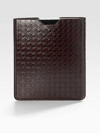 A slipcase for the iPad® user who appreciates elegant craftsmanship as much as on-the-go style in embossed calfskin leather. Leather Accommodates all standard iPad models 9½W X 10¾H Made in Italy A slipcase for the iPad® user who appreciates elegant craftsmanship as much as on-the-go style in embossed calfskin leather. Leather Accommodates all standard iPad models 9½W X 10¾H Made in Italy