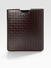 A slipcase for the iPad® user who appreciates elegant craftsmanship as much as on-the-go style in embossed calfskin leather. Leather Accommodates all standard iPad models 9½W X 10¾H Made in Italy 