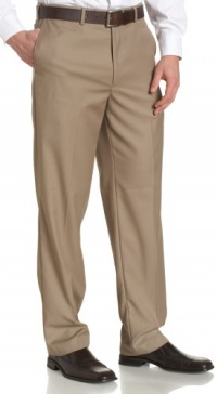 Louis Raphael ROSSO Men's Poly Viscose Super 150S Luxe Twill Hidden Extension Flat Front Dress Pant,Taupe,35x32 Louis Raphael ROSSO Men's Poly Viscose Super 150S Luxe Twill Hidden Extension Flat Front Dress Pant,Taupe,35x32