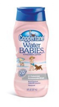 Coppertone Waterbabies Lotion, SPF 70+, 8-Ounce Bottles (Pack of 2)