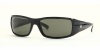 Ray Ban RB4057 Sunglasses - 601/58 Glossy Black (Crystal Green Polarized Lens) - 61mm