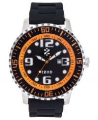 Boost your casual looks with the bright color of this sport watch from Izod. Boost your casual looks with the bright color of this sport watch from Izod.